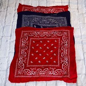 3 bundle bandana red and blue 100% cotton